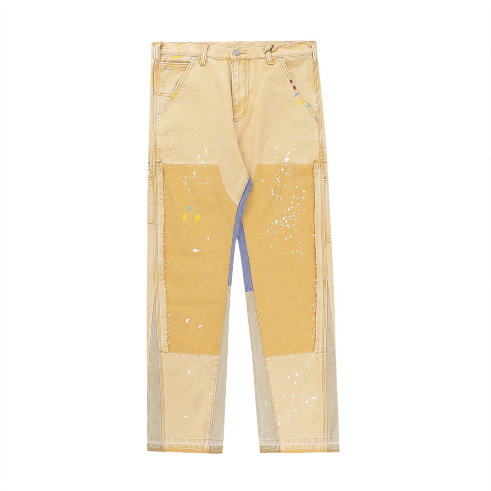 Title 1, Calça Jeans Paint Splash Splice Masculina Solta...