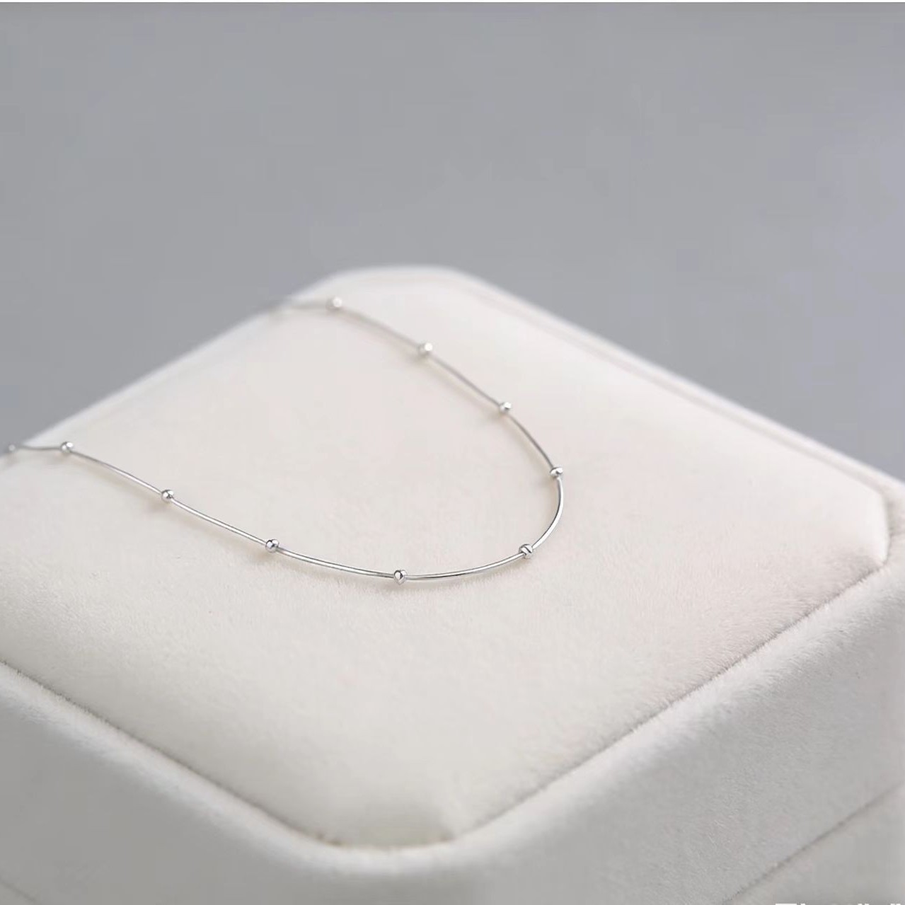 Snake Bone Round Bead Necklace Clavicle Chain