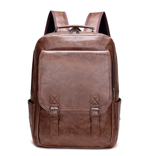 Outdoor Waterproof Leisure Commuter Trendy Men's Backpack Coffee - Shop at LoveMi