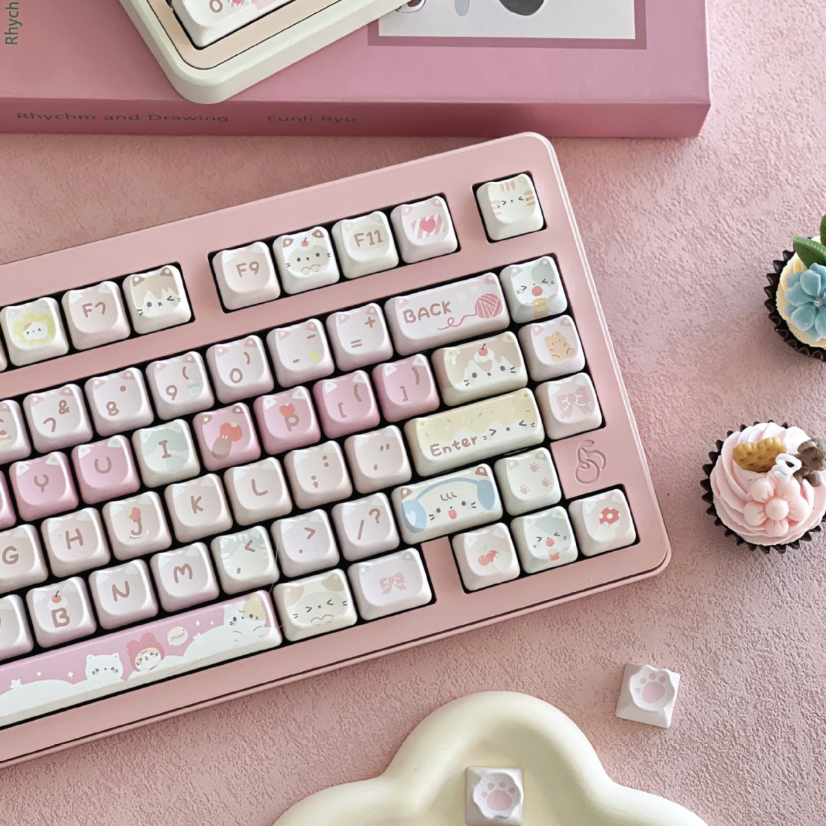 Meow Meow Team Height Five-sided Sublimation 141 Full Set Key Cap - Image 3