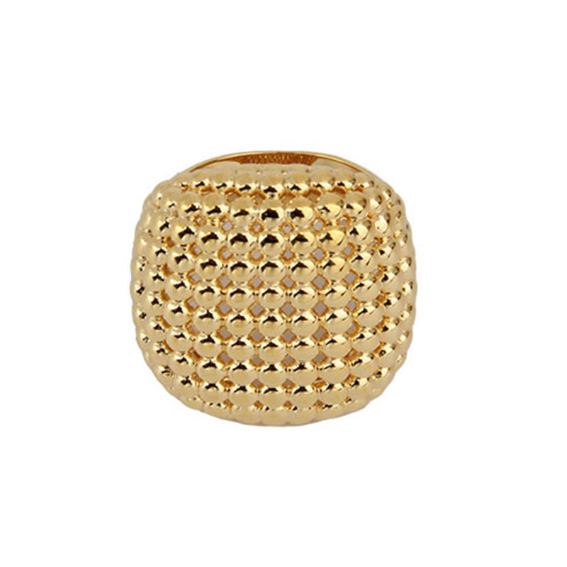 Retro Hollow Metal Ball Beads Simple Bracelet Ring