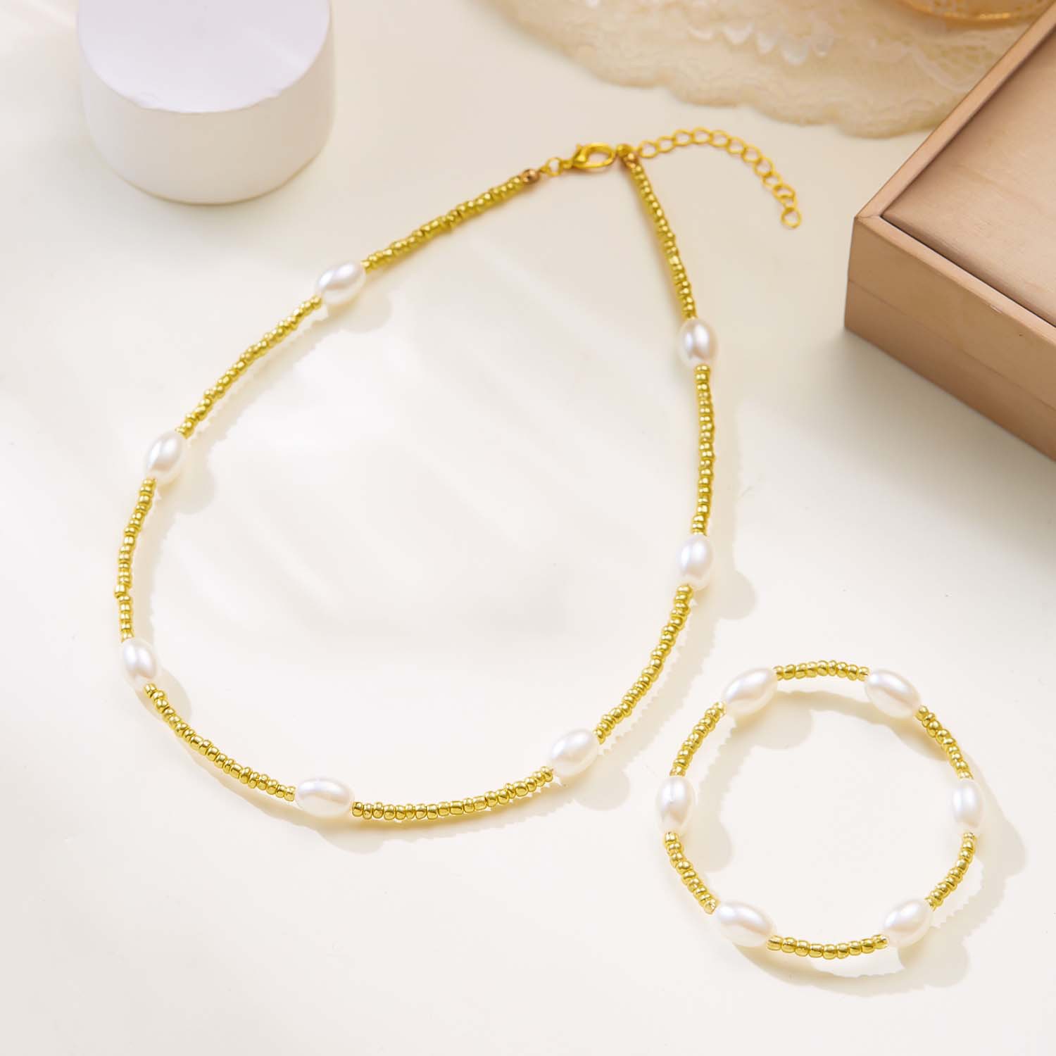 Necklace Women's High-grade Imitation Pearl Beads