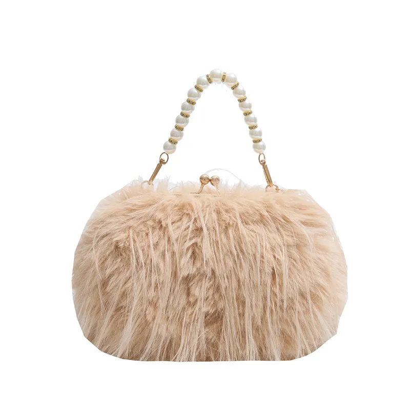 Plush Bag Sweet Girl Portable - Khaki