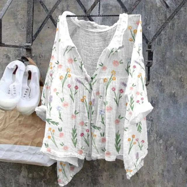Cross border Fashion Women's Shirt Natural Landscape Avatar Print B42Sk8C202412112 - Shop at LoveMi