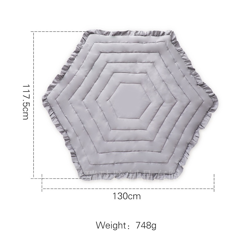 Lotus Hexagonal Gray Floor Mat