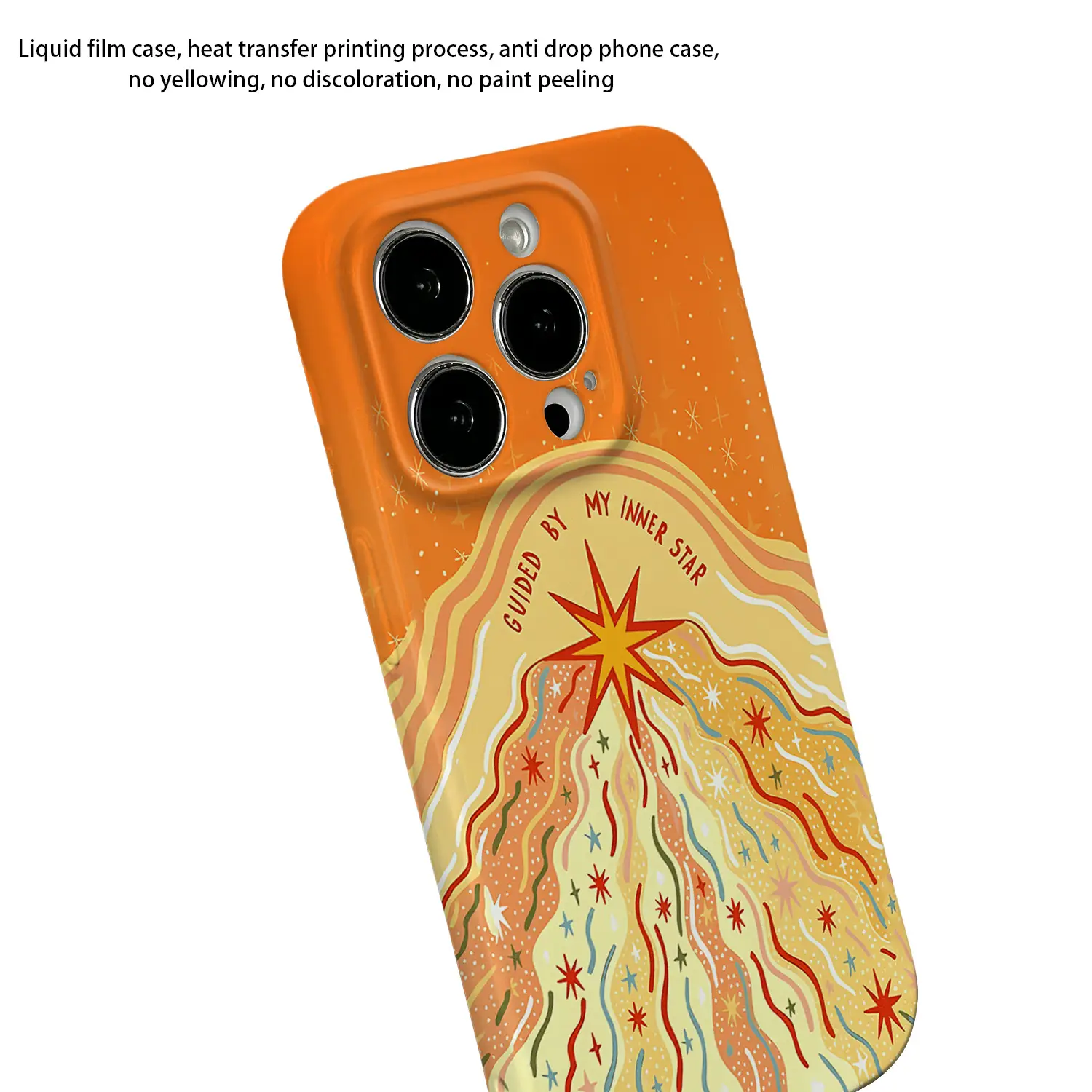Orange Sun Frosted Glossy Fine Hole Phone Case