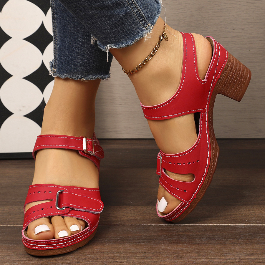 Peep-Toe Strap Sandals, picture 4 of 6