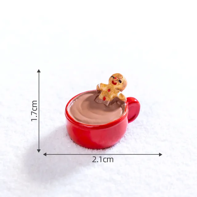Creative Cute Christmas Gingerbread Man Mini Small Ornaments Coffee Cup Tea Cup - Shop at LoveMi