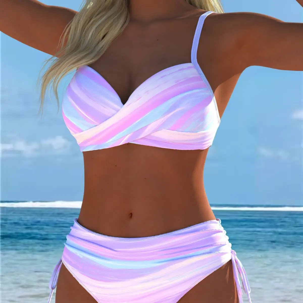 Printed Two-piece Swimsuit Set
