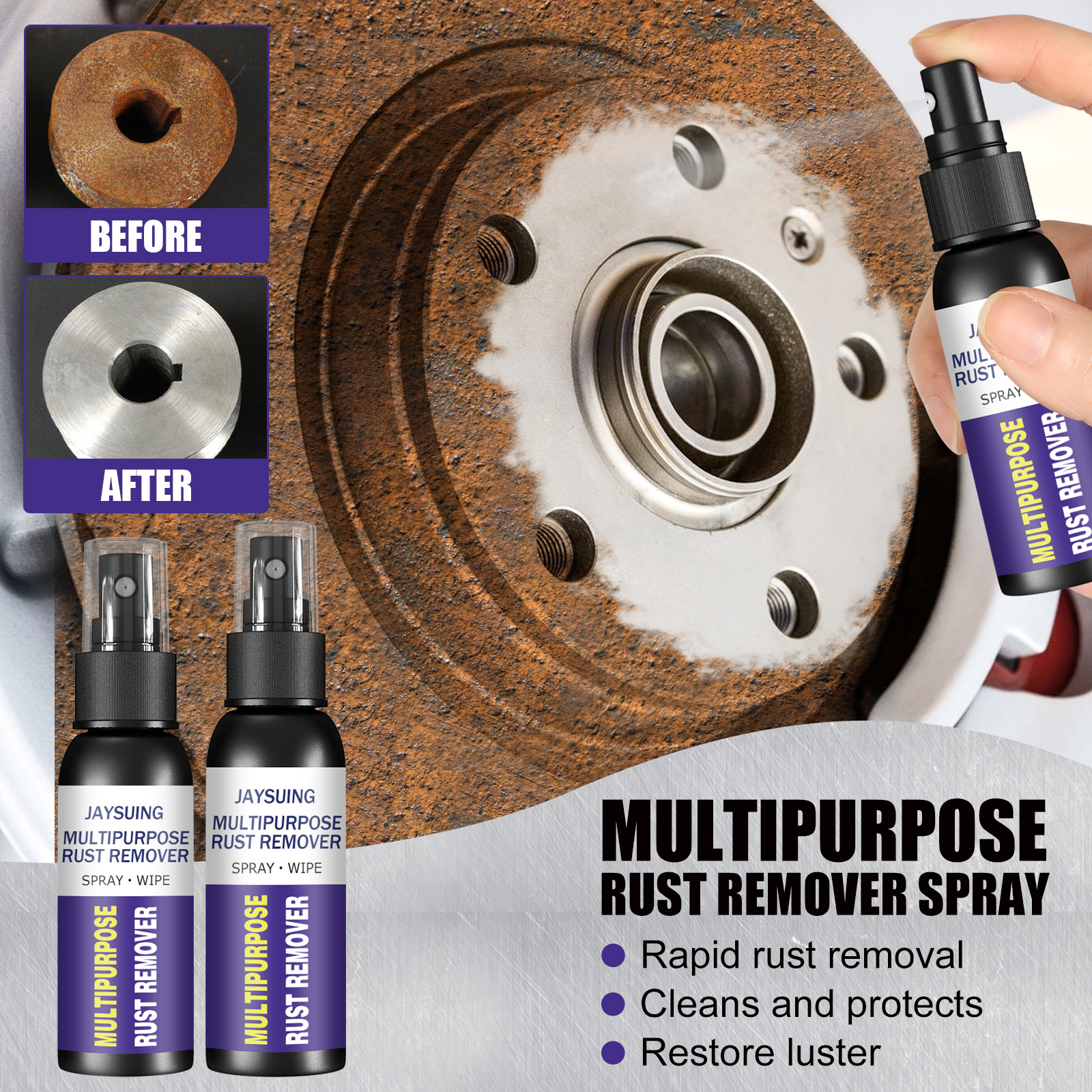 Metal rust remover multifunctional automobile wheel polishing refurbishment agent