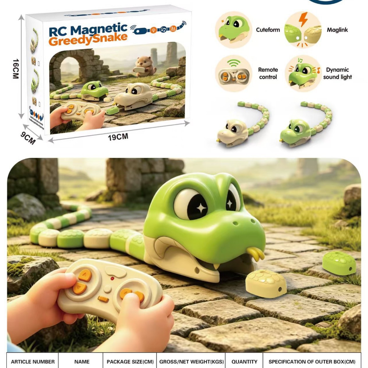 Electric Remote-control Magnetic Snake Toy