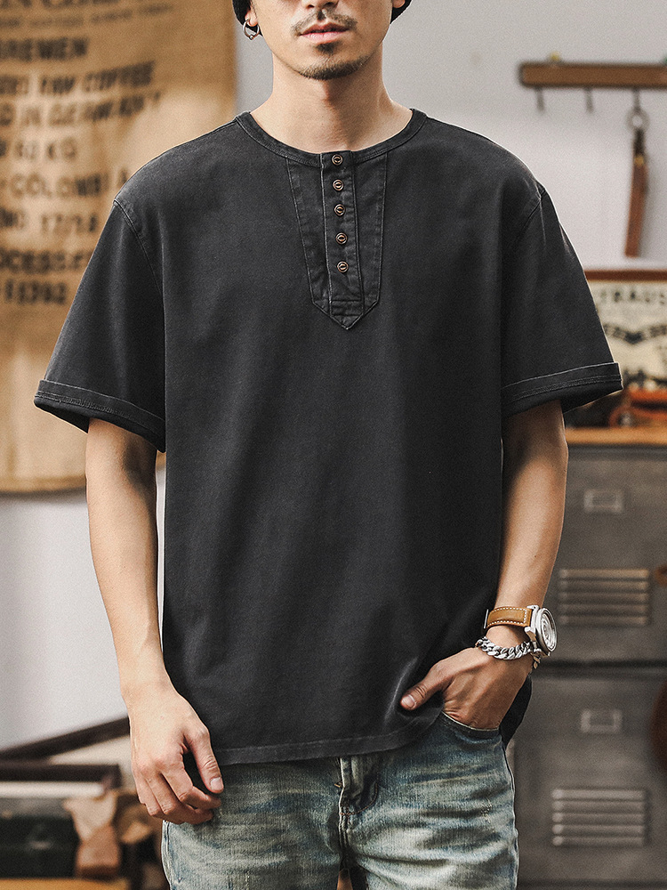 Mens Heavyweight Retro Long-Sleeve T-Shirt