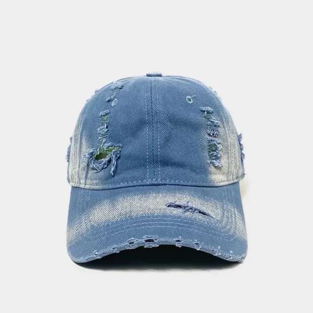 Washed Make Old Ripped Baseball Cap For Women Blue - Shop at LoveMi