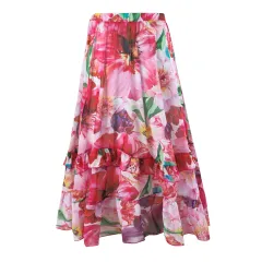 Fashion Design One-piece Swimsuit European And American Printing - 7007 Big Flower Skirt - View 1