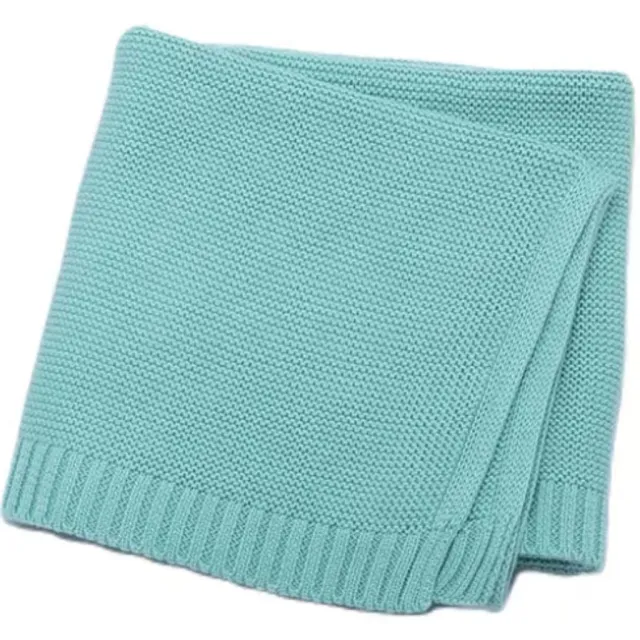 Embroidered Name Baby Knitted Cotton Nap Personality Sofa Blanket Green - Shop at LoveMi