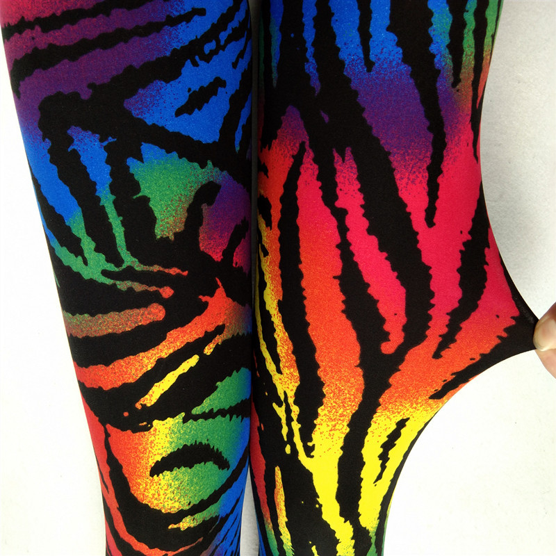 Title 5, Leggings femininas com estampa de leopardo neon...