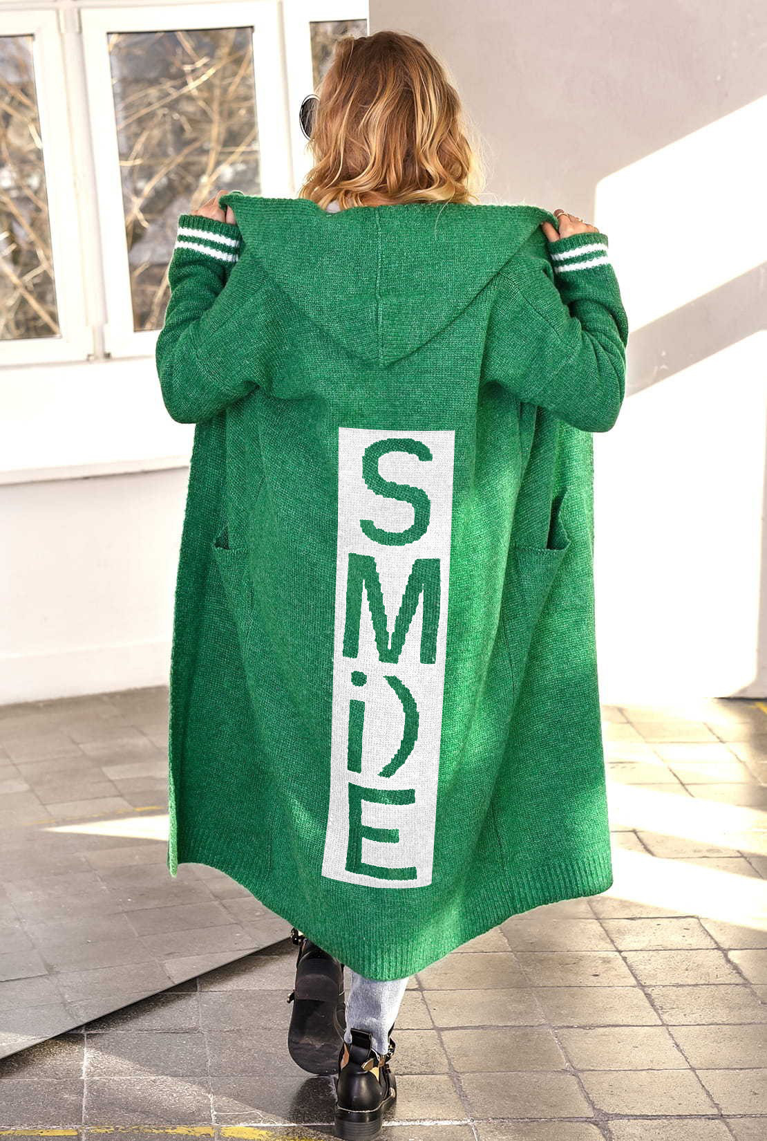 Women's Autumn And Winter Knitted Sweater Long Coat