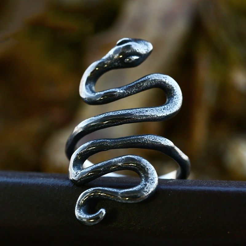 Stainless Steel Zodiac Snake Ring Personality