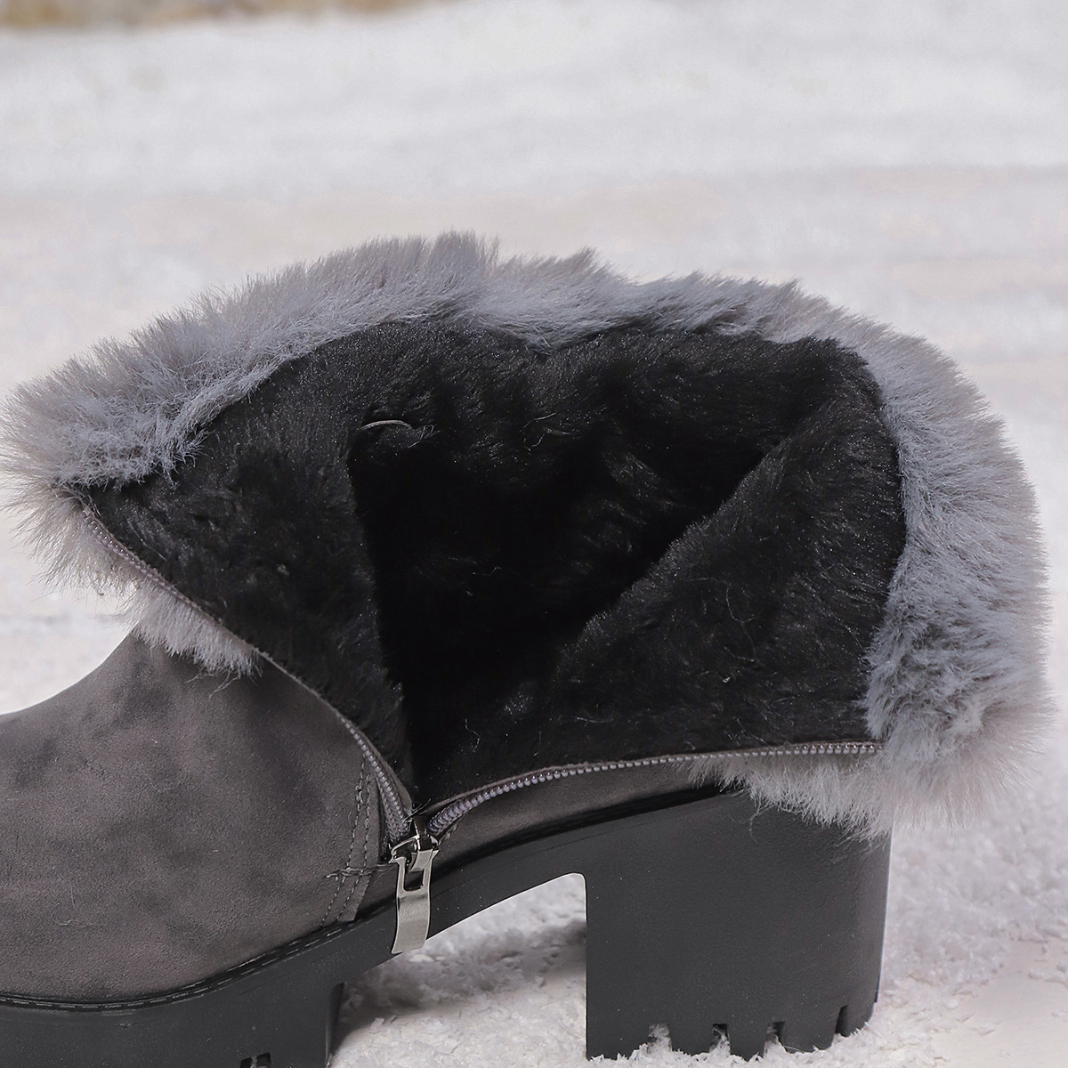 Title 11, Snow Velvet Thermal And Thickening Thick Heel W...