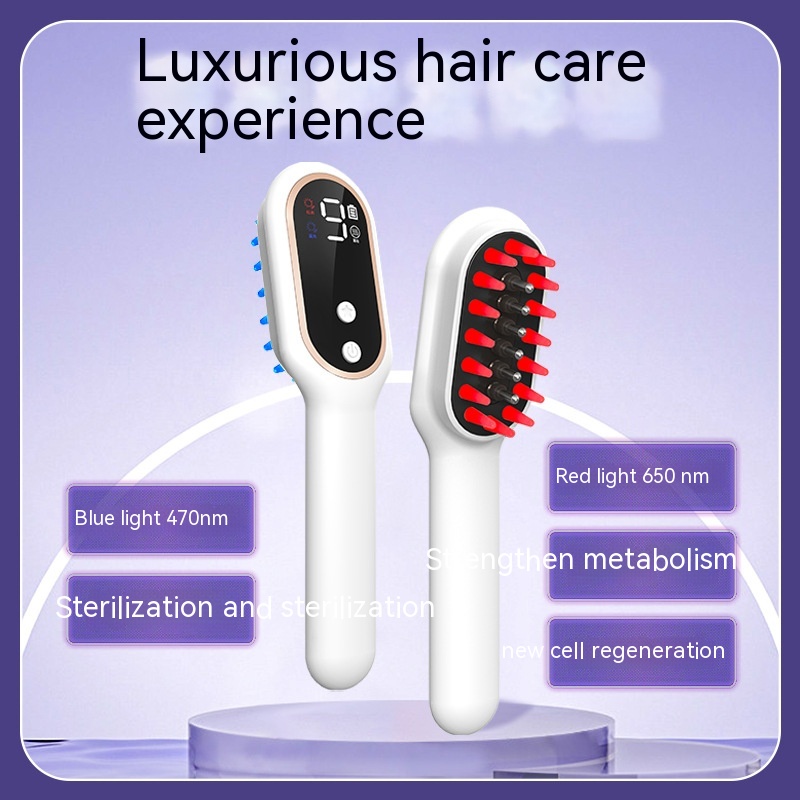 Scalp Medicine Feeder Care Massage Blue Light Red Light Hair Growth Tonic Import Comb — foto 12