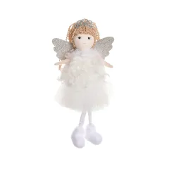 Christmas Angel Girl Pendant High Ponytail - White - View 1