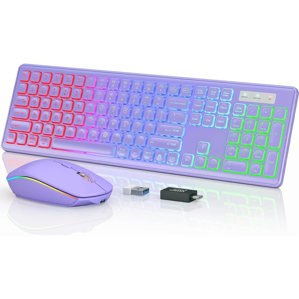Backlit 24g Wireless Keyboard And Mouse Combination Rechargeable