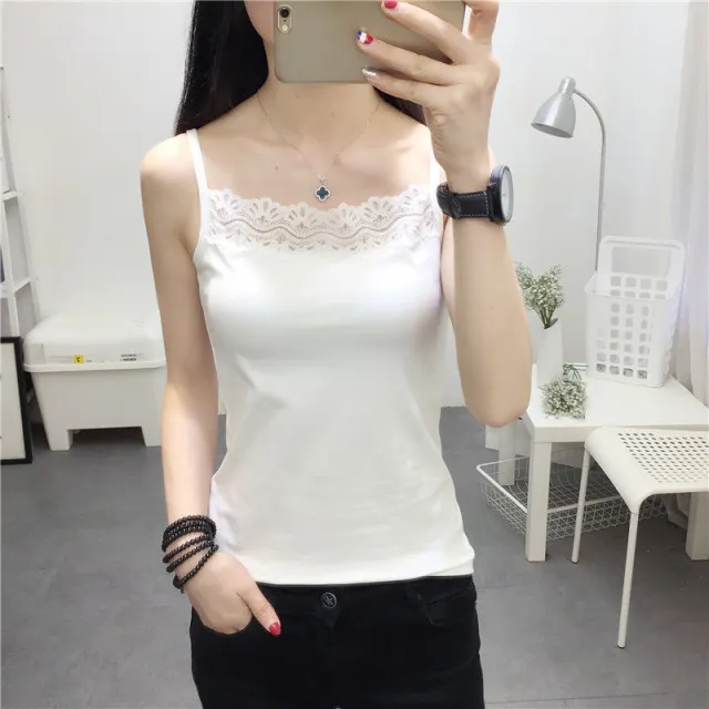 Inner Vest Autumn Lace Camisole White - Shop at LoveMi