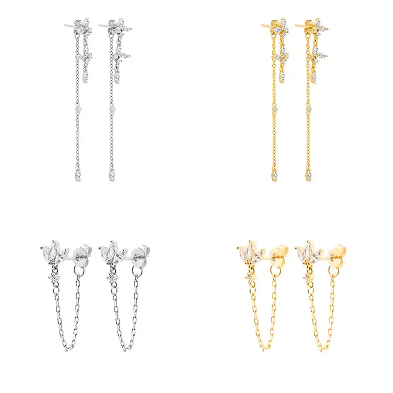 Luxury Butterfly Zircon Ear Stud Earring Fashion Trend