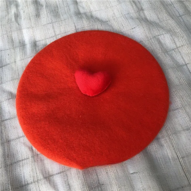 Wool Painter Japanese INS Same Love Parent child Beret Orange - Shop at LoveMi