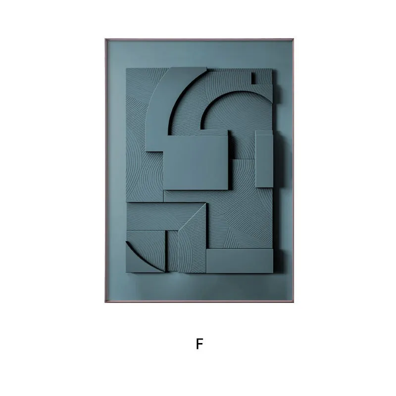 Three-dimensional Abstract Silent Style Geometric Morandi Hanging Painting – image 7