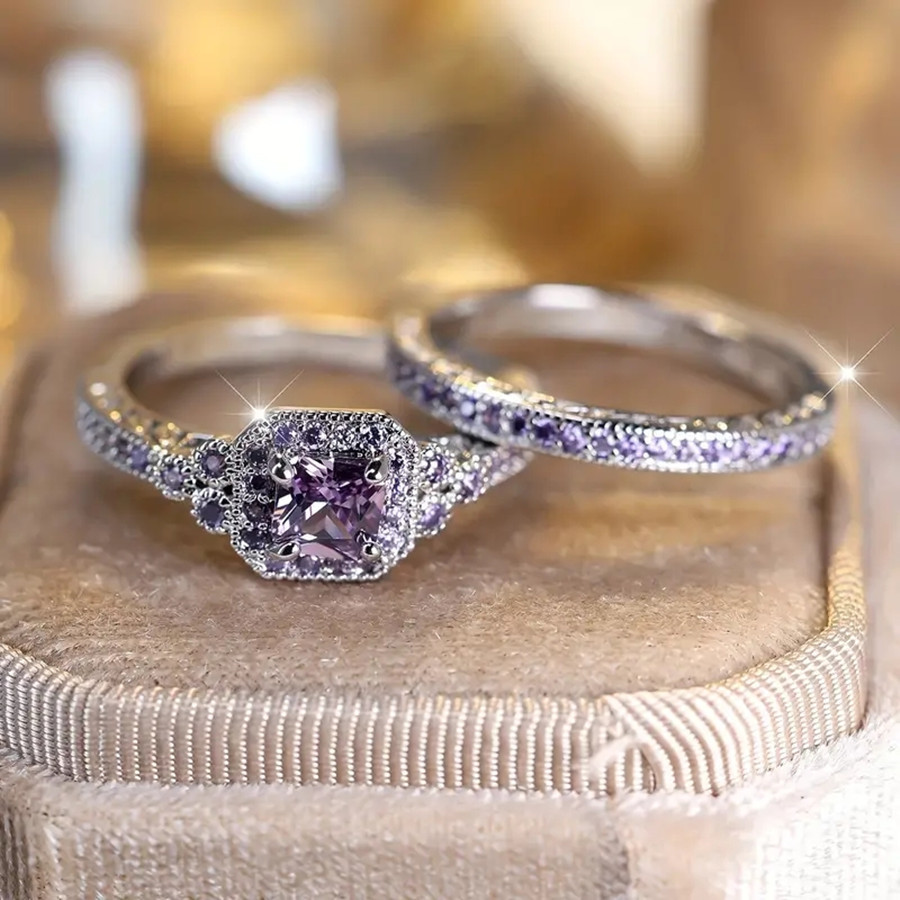 European And American Ladies Fashion Wedding Ring Set
