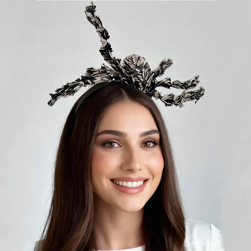 Decorative Fleece Stage Halloween Spider Headband