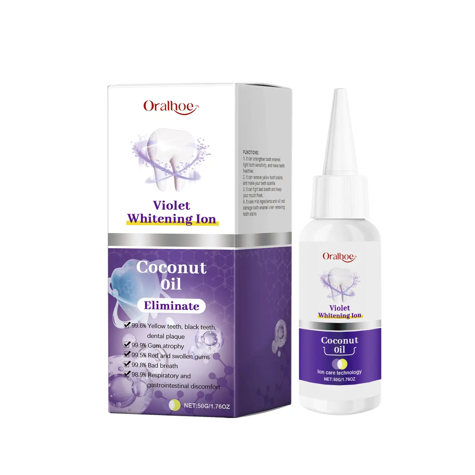 Purple Toothpaste Tartar Yellow Stains Oral Odor Beautiful Tooth Care