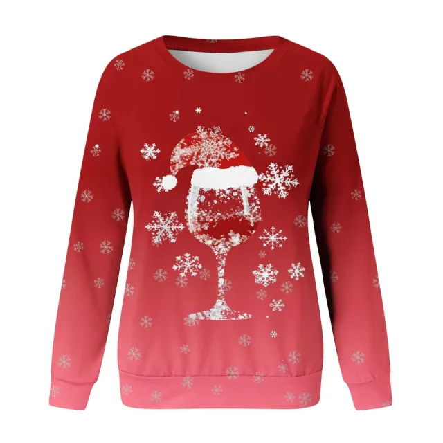 Christmas New Women's Round Neck Sweater 3D Digital Printing Casual Women's Clothing Stylepl10877 - Shop at LoveMi
