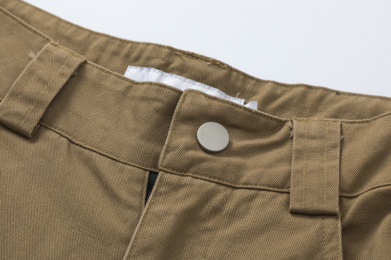 Split Design Casual Straight-leg Overalls