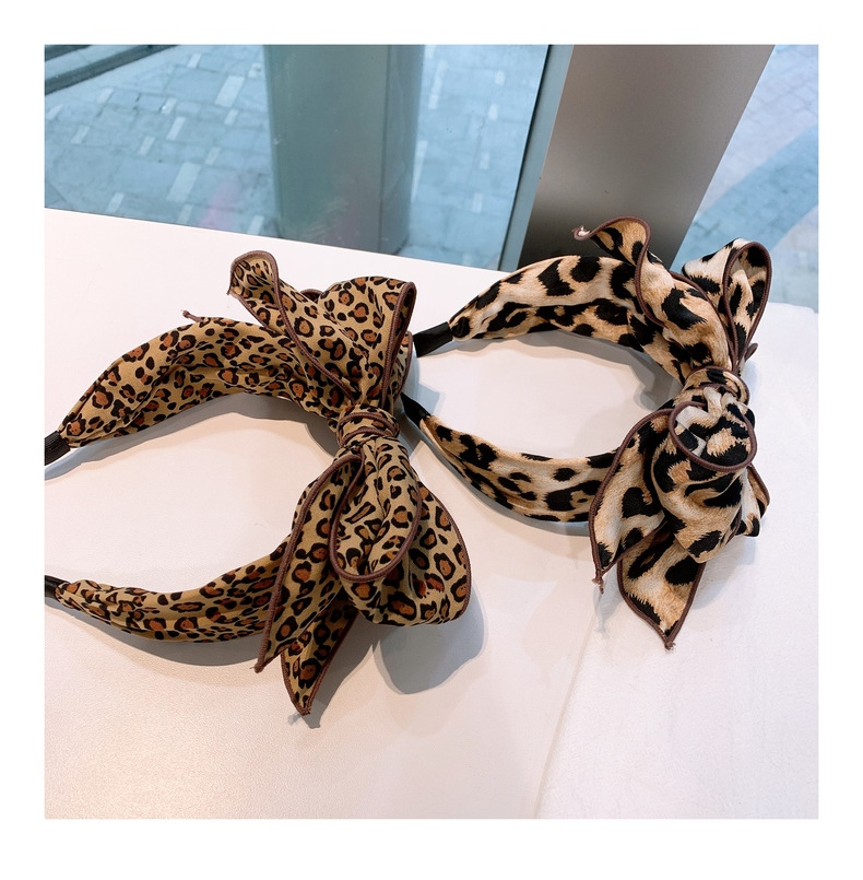 Title 11, Leopard Print Headband Multilayer Bow Fairy