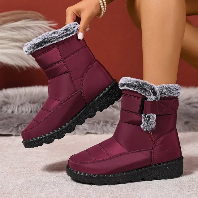 Women's Snow Boots Plus Size Wear resistant Comfortable Warm Boots Red - Shop at LoveMi