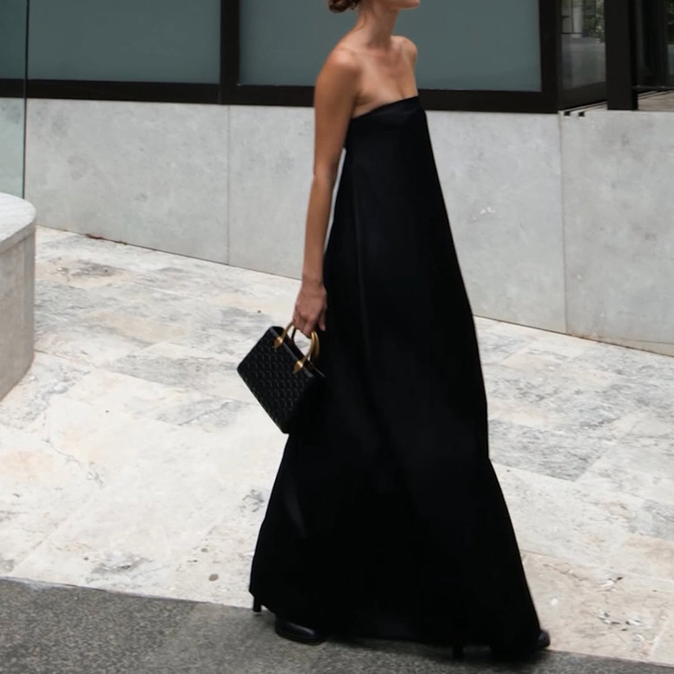 Off-neck Sexy Backless Tube Top Dress