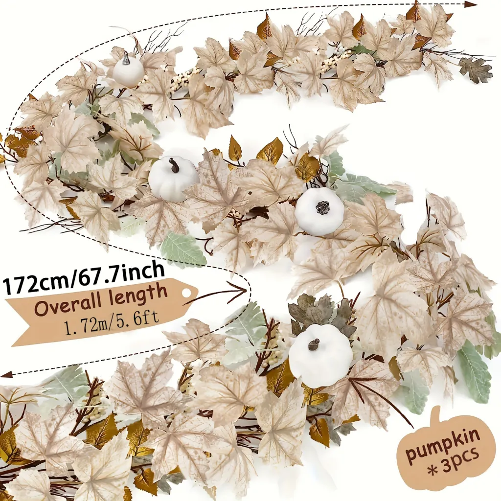 Christmas Harvest Festival Maple Rattan - White