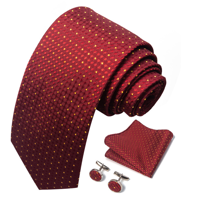 Men's Creative All-match Business Formal Wear Tie Scarf Cuff Buckle Set