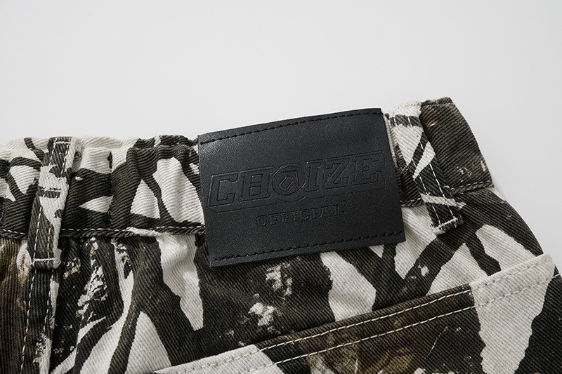 Loose American Retro Camouflage Workwear Wide Leg Pants - Image 12