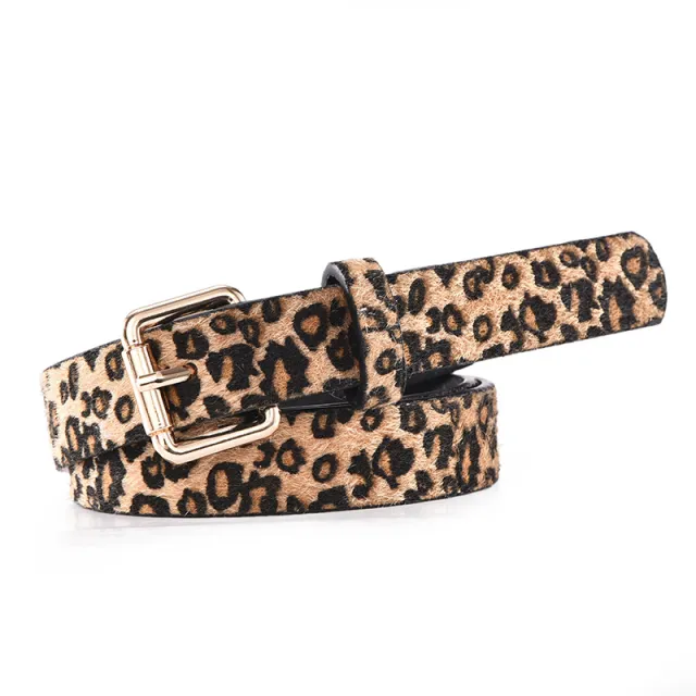 Women's Simple All Match Belt Jeans Strap Leopard Print Brown - Shop at LoveMi