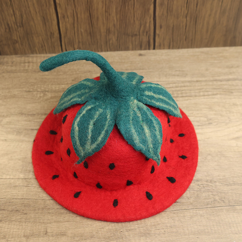 Personalized Street-style Fruit Strawberry Wool Clothing Accessory Hat