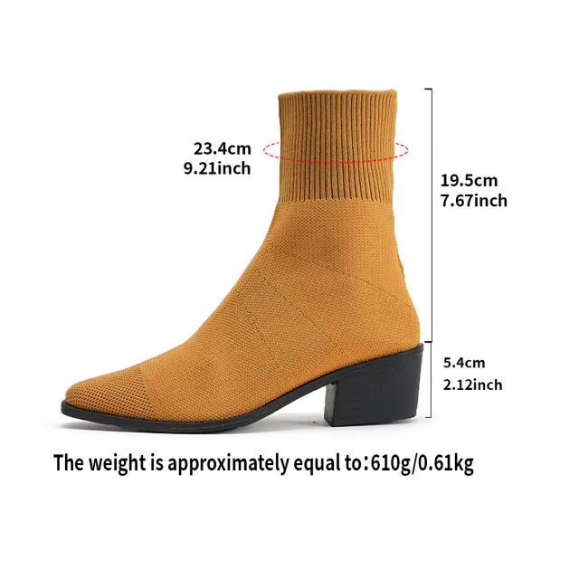 New Style Mid calf Pointed toe Socks That Flatter And Slim The Legs Paired With Ankle Boots Red - Shop at LoveMi