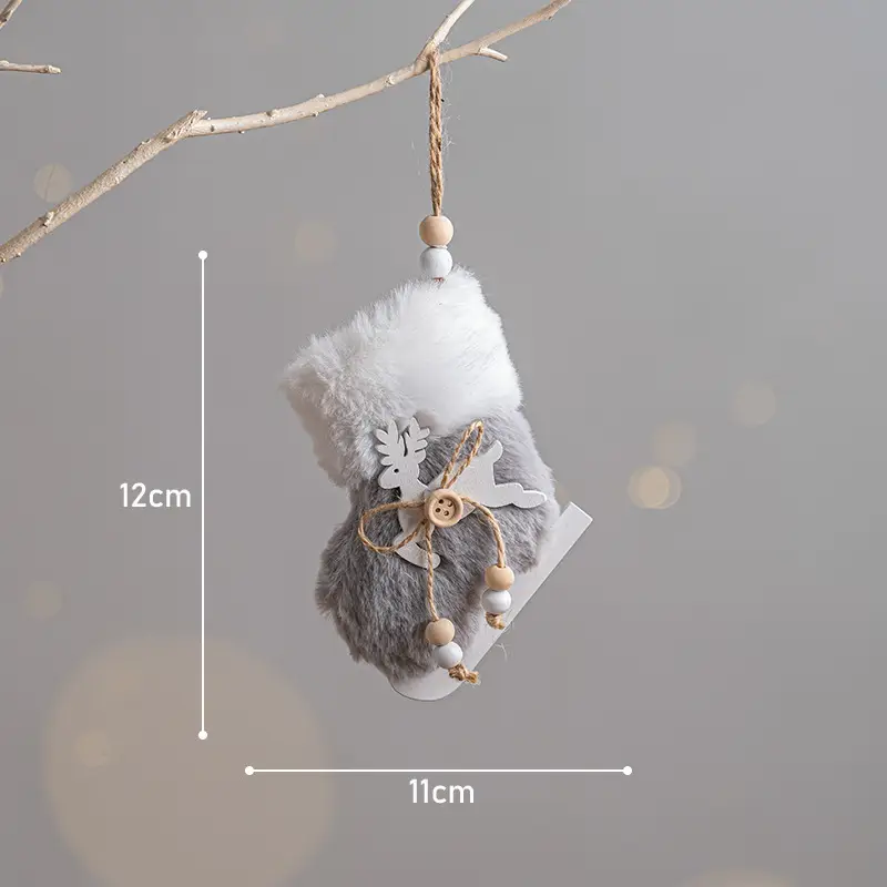 Scene Layout Photo Props Christmas Tree Accessories Five-pointed Star Plush Ornaments