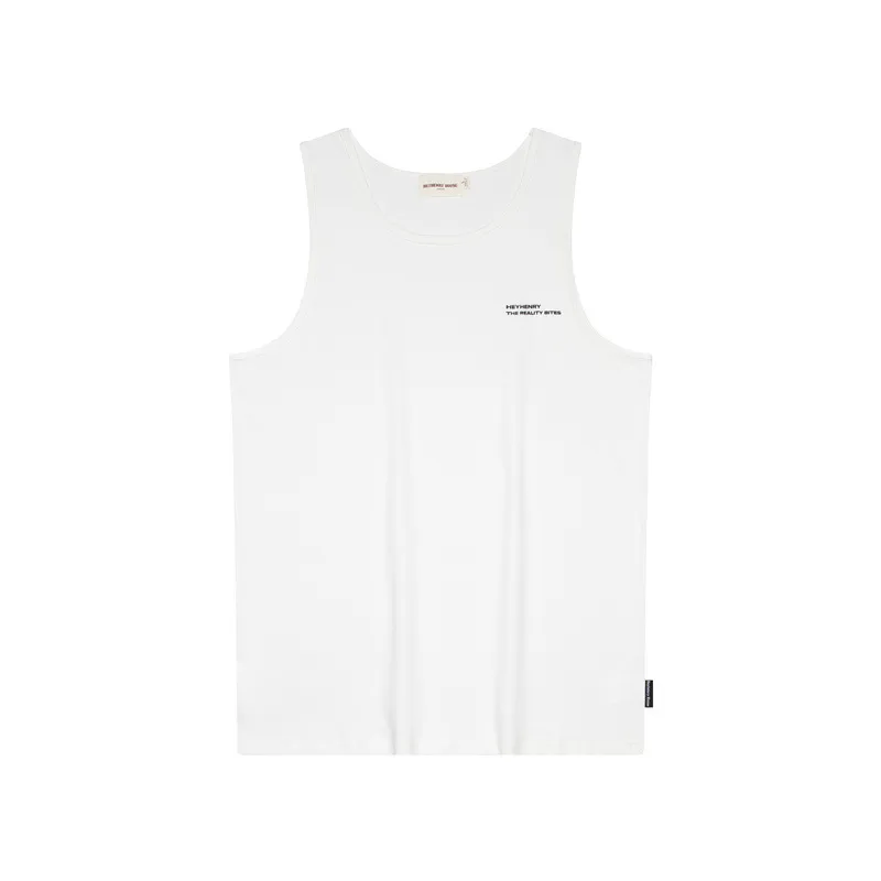 Letter Printing Fashion Slim Sports Fitness Vest - White