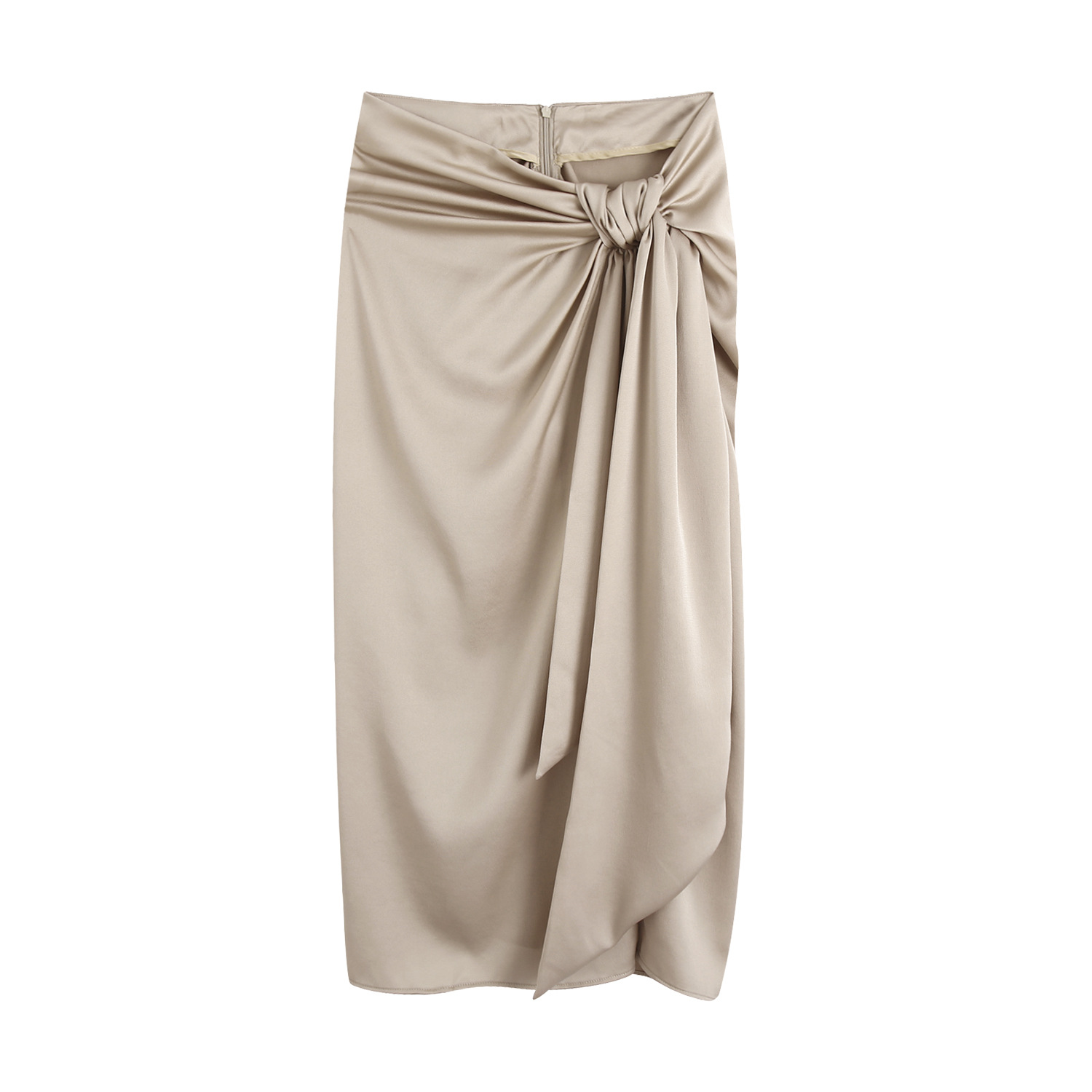 Title 2, Fit And Slim Knotted Midi Skirt for an elegant ...