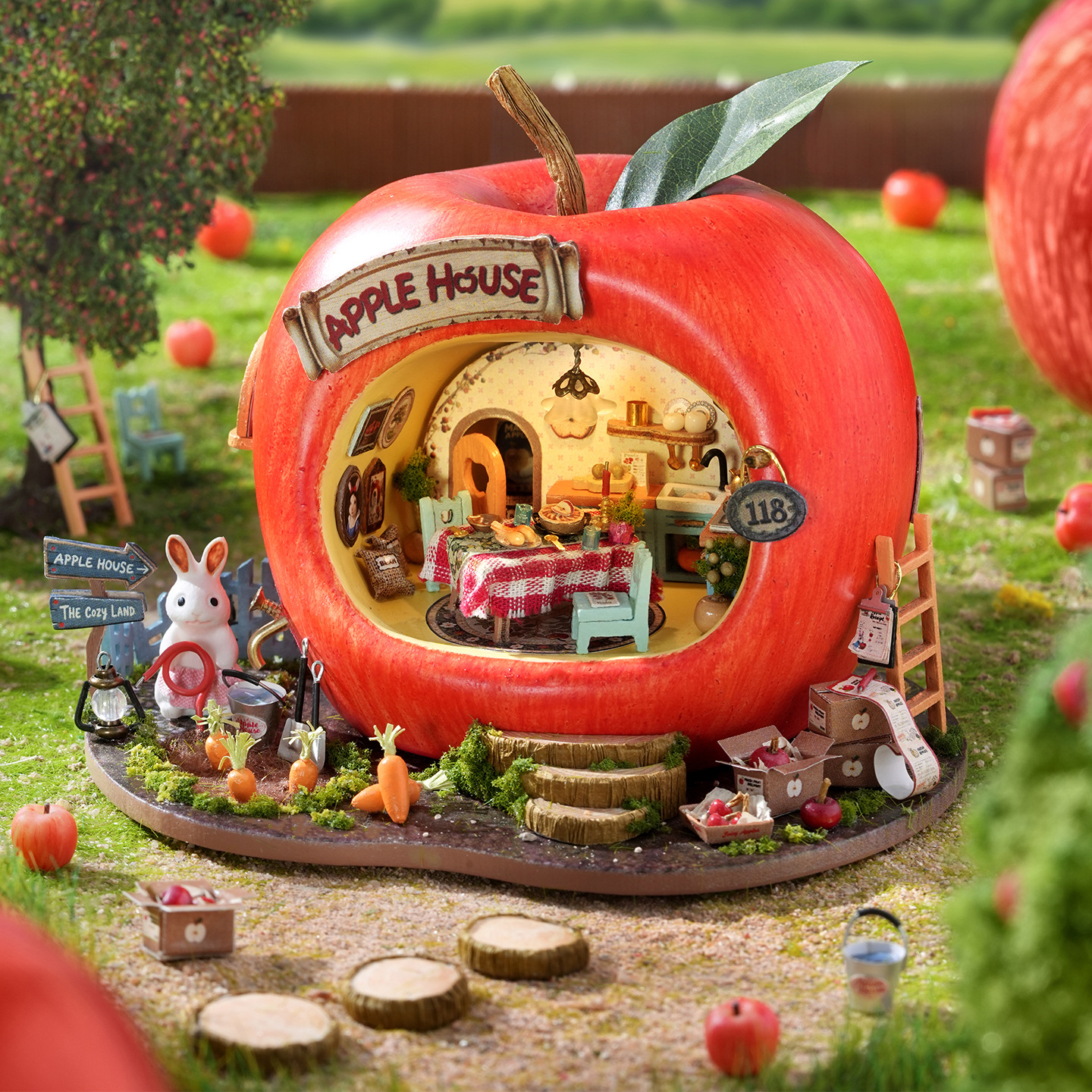 Handmade 3D Puzzle DIY Miniature Scene Fruit Model Educational Toy