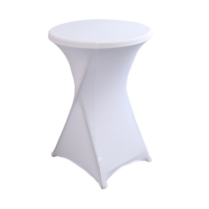 Modern Decorative Solid-Color Polyester Round Stretch Table Cover