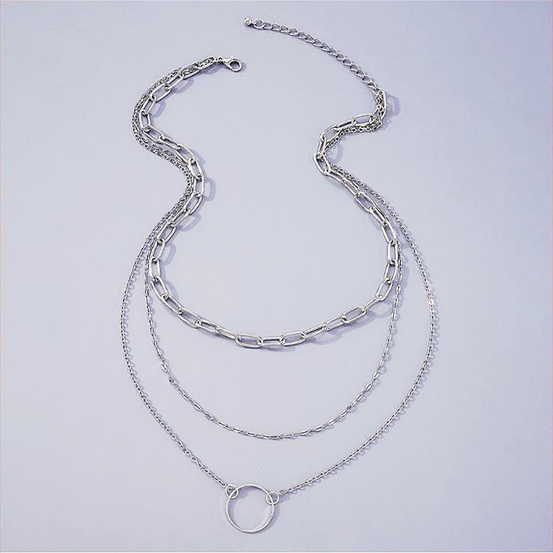 Normcore Style Twin Accessories Women's Openwork Circle Necklace